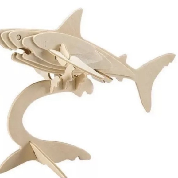 Shark 🦈 18-Piece 3-D Puzzle Robotime. Rowood Series.Paintable New Sealed🦈 - Picture 16 of 16